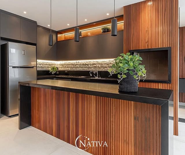 Cocina rústica elegante